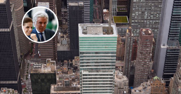 An aerial view of Giancarlo Giammetti's Manhattan Penthouse at 151 East 58th Street