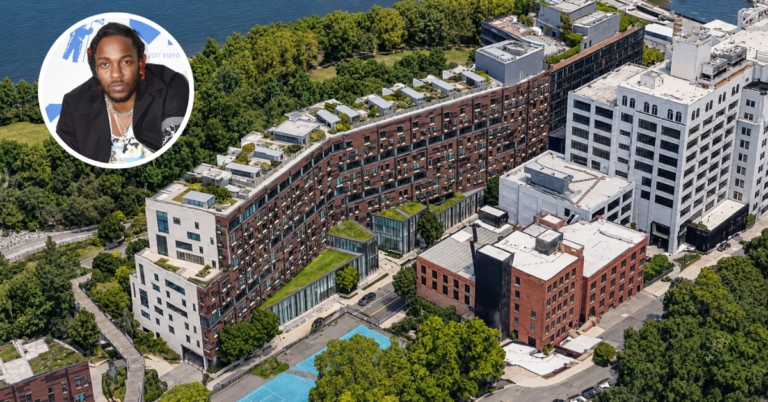 Aerial view of Kendrick Lamar's Brooklyn Penthouse.