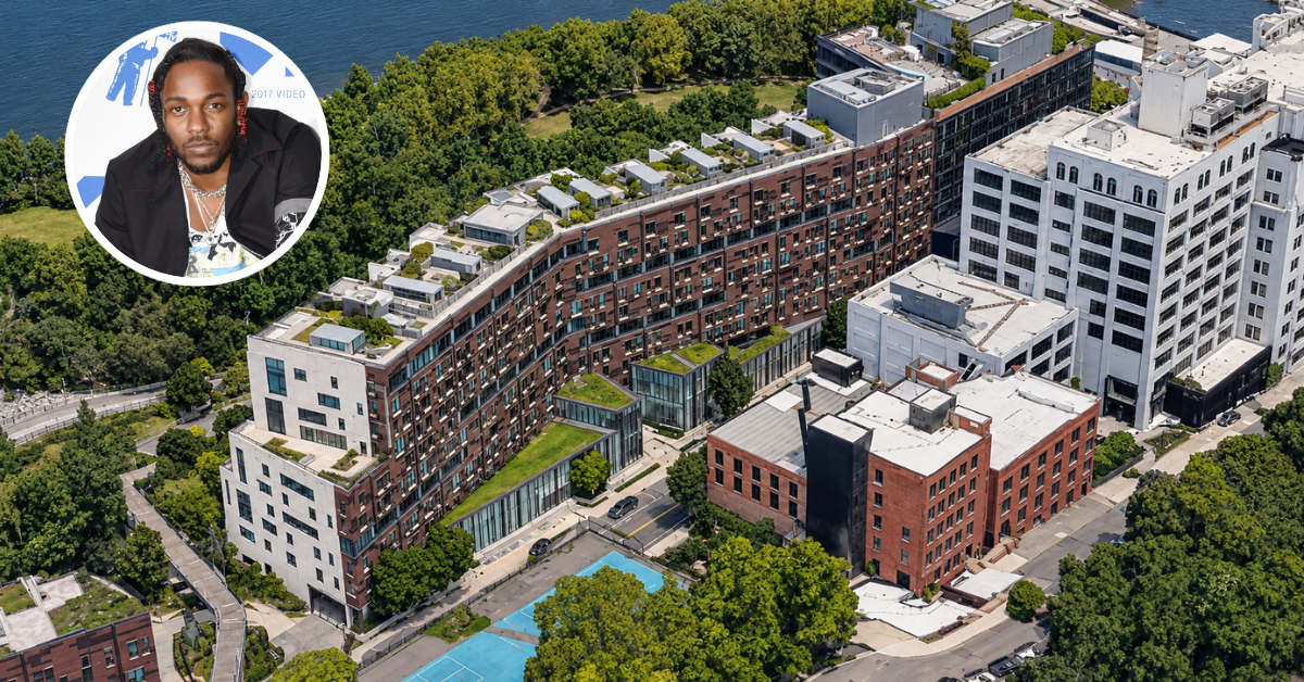 Aerial view of Kendrick Lamar's Brooklyn Penthouse.