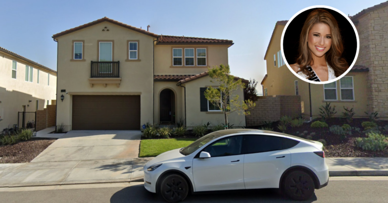 A street view of Nia Sanchez and Danny Booko's home in Santa Clarita