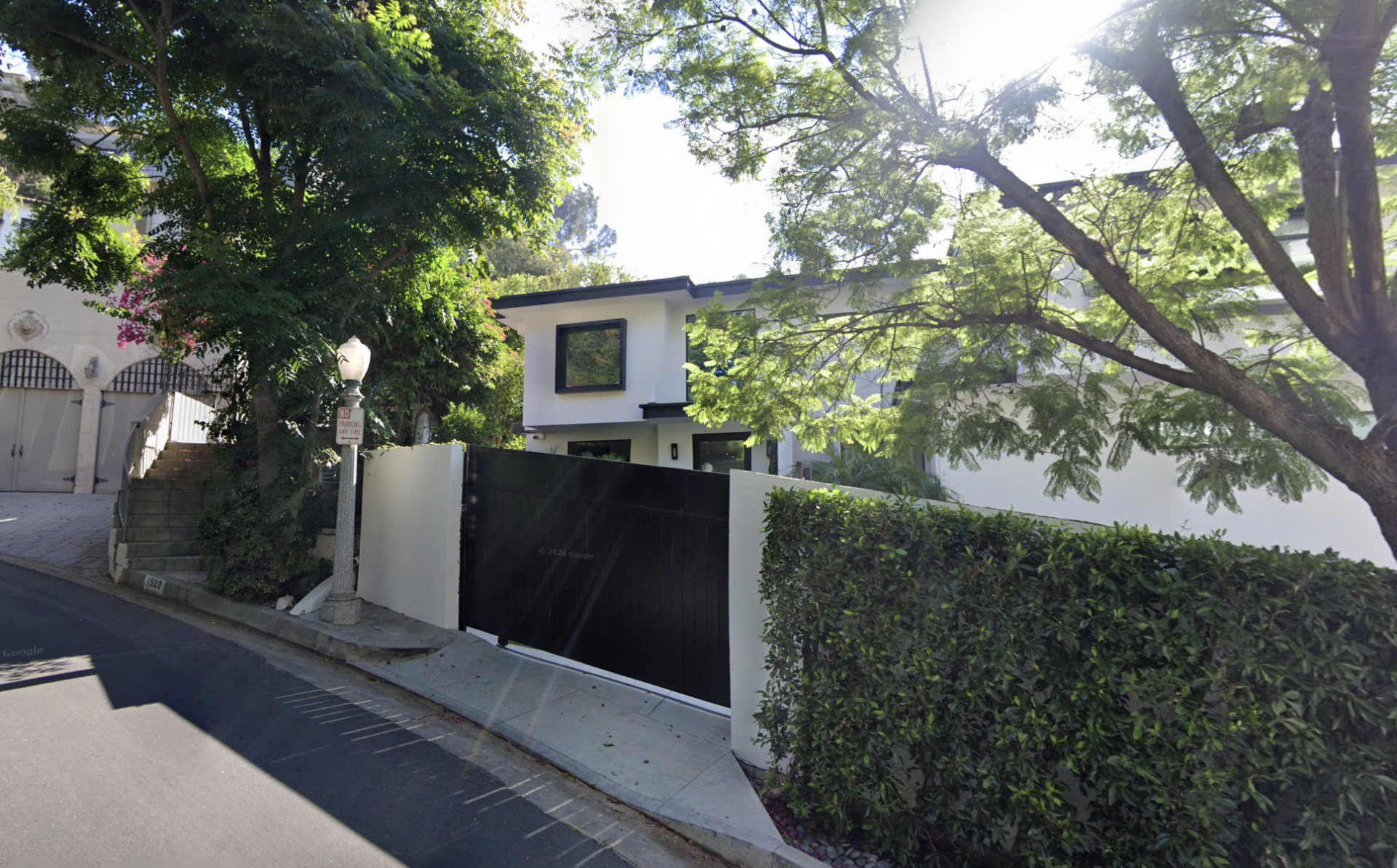 A street view look at Adam Lambert's former Hollywood Hills home