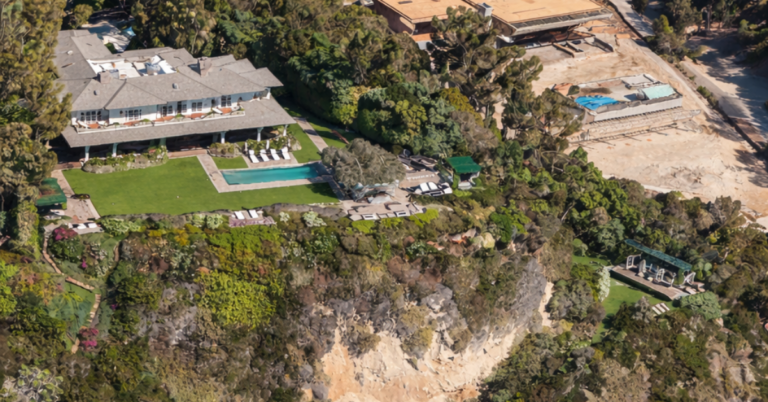 An aerial view of Mark Burnett's home in Malbiu