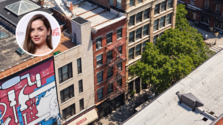 Aerial view of Ana de Armas' New York loft.