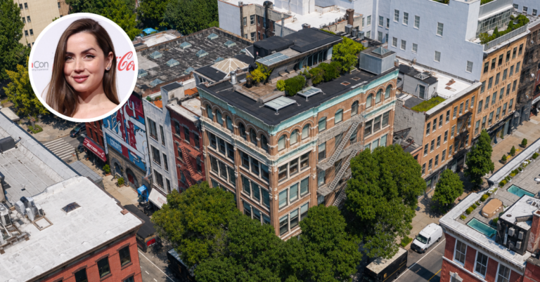 Aerial view of Ana de Armas' New York loft.