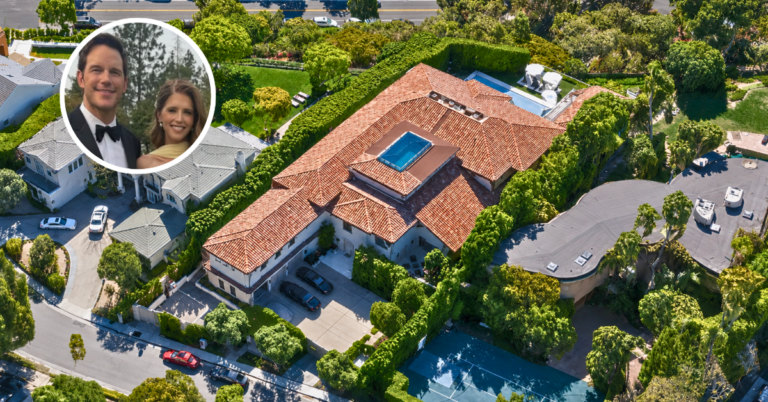 Aerial view of Chris Pratt's Pacific Palisades home for sale