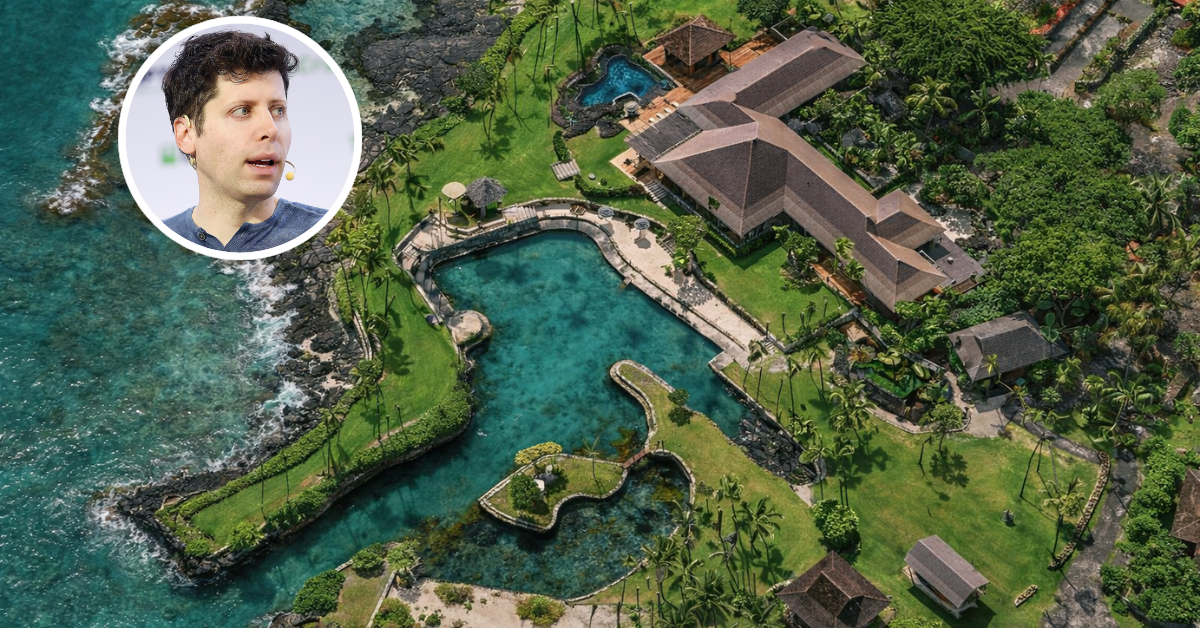 An aerial view of Sam Altman's estate in Hawaii for sale for $49 million
