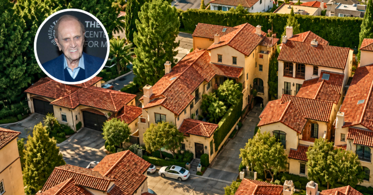 Aerial view of Bob Newhart's LA townhouse.