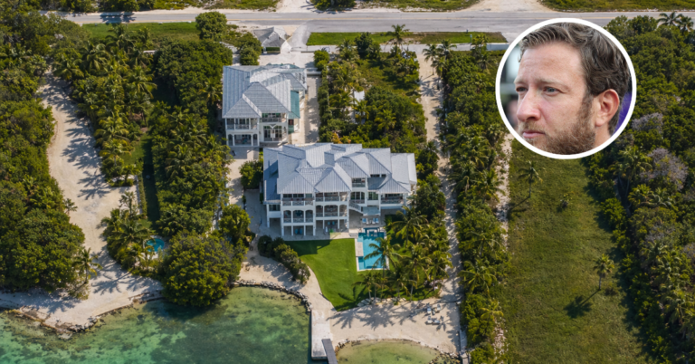 An aerial view of Dave Portnoy's home in the Florida Keys