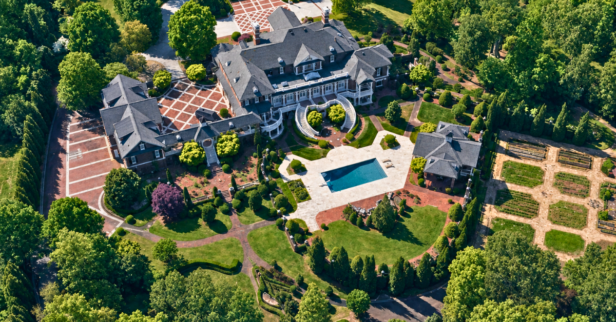 Aerial view of Dwight Howard’s Georgia Mansion.