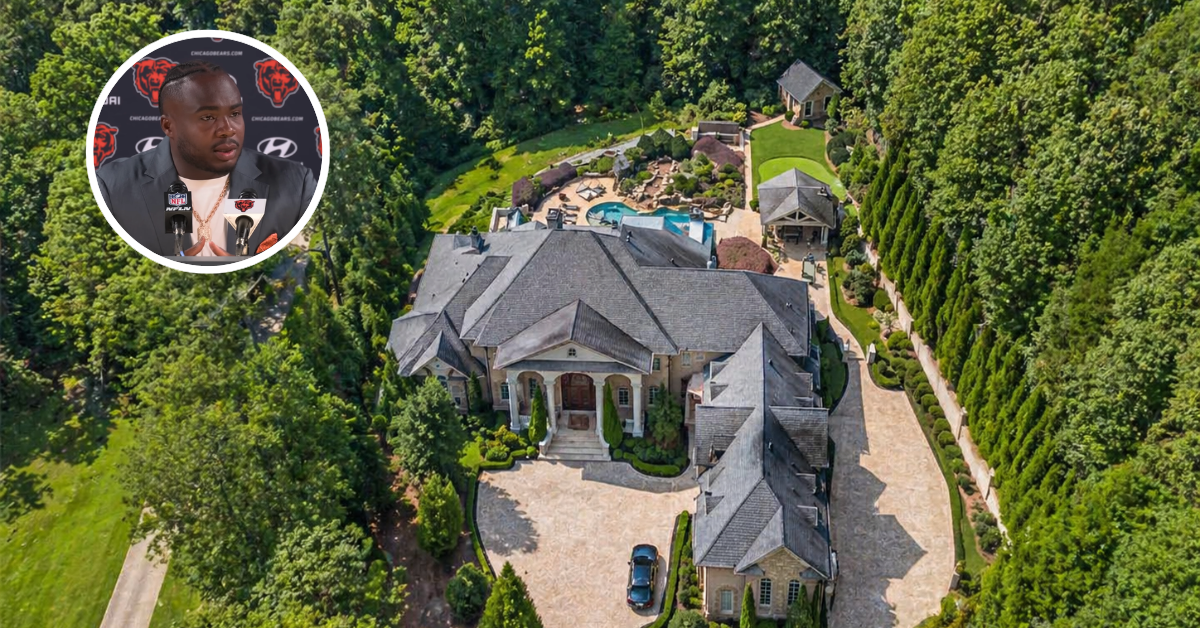 An aerial view of Grady Jarrett's Atlanta property.
