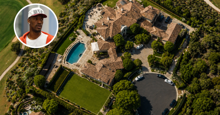 An aerial view of Jimmy Butler's home in Poway, CA