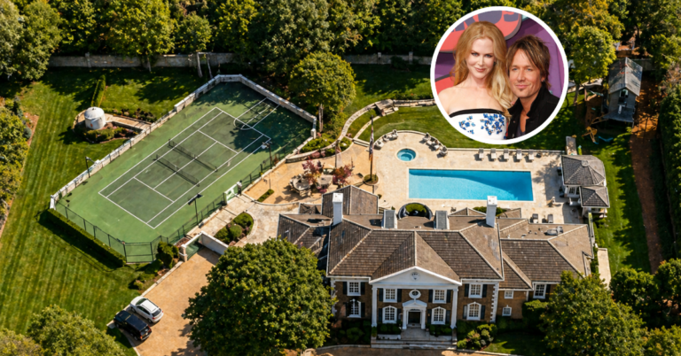 An aerial view of Nicole Kidman and Keith Urban's Nashville home
