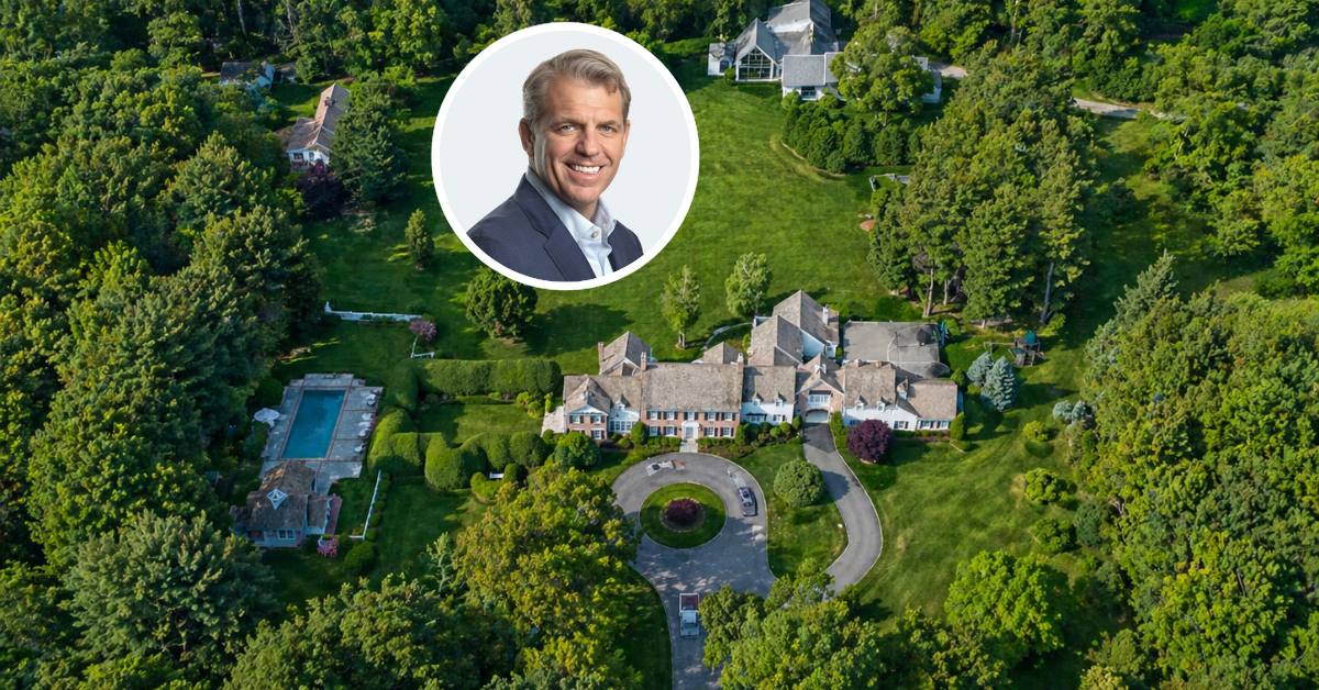 An aerial view of Todd Boehly's estate in Connecticut