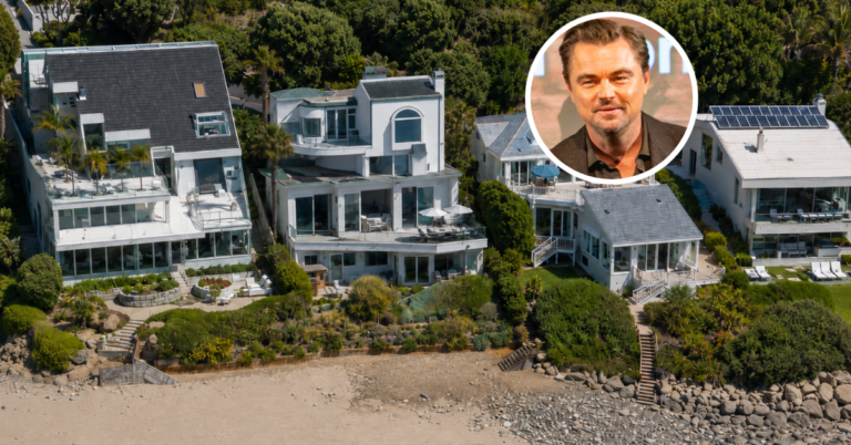 An aerial view of Leonardo DiCaprio's Malibu home