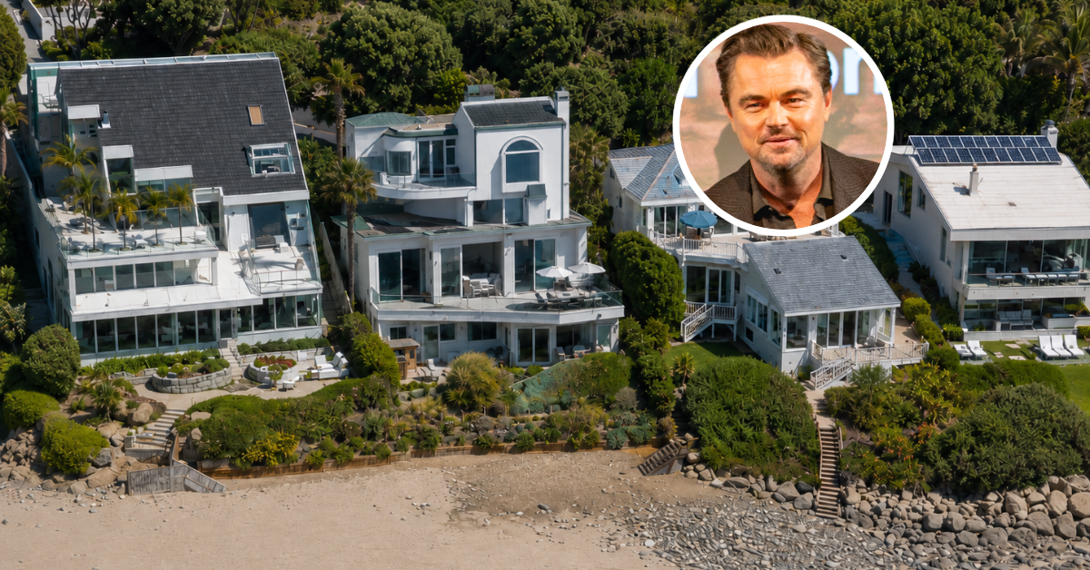 An aerial view of Leonardo DiCaprio's Malibu home