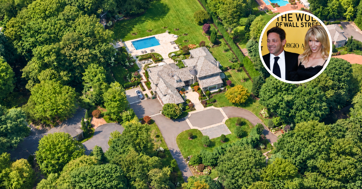An aerial view of Jordan Belfort's former Long Island home that recently sold.