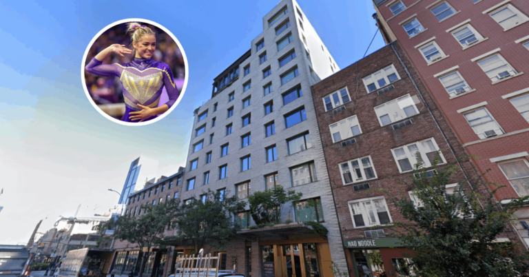 A street view of Livvy Dunne's West Village condo