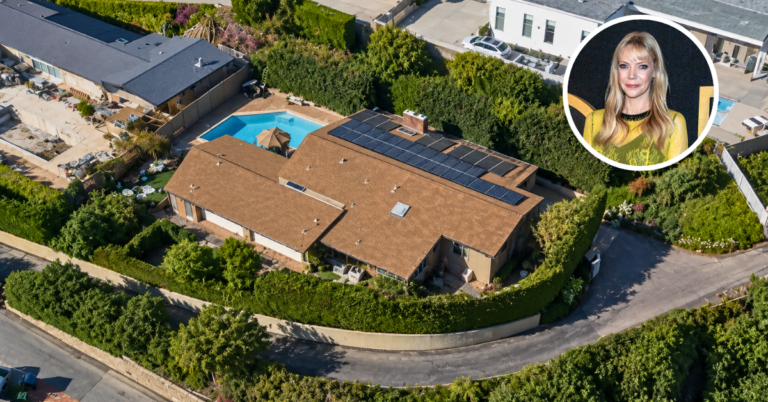 An aerial view of Riki Lindhome's house for sale in Los Angeles.