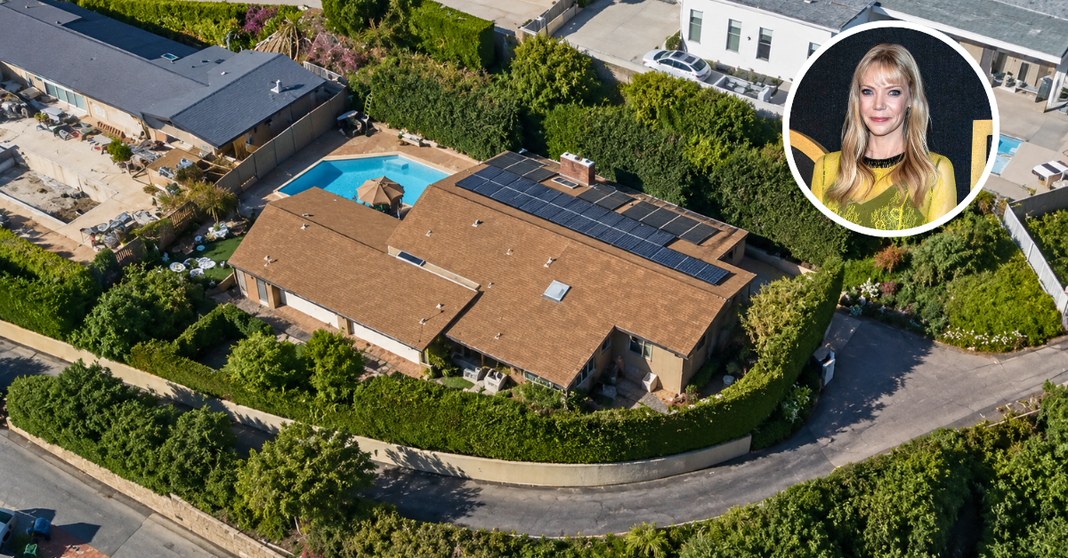 An aerial view of Riki Lindhome's house for sale in Los Angeles.