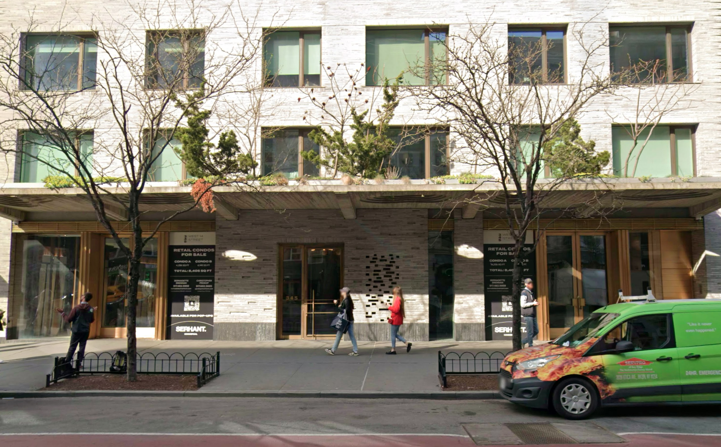 A street view of Livvy Dunne's West Village condo.