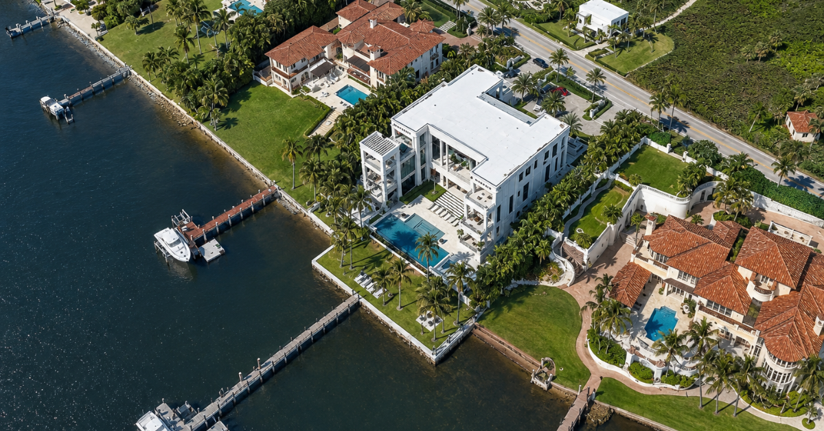 Aerial view of David MacNeil's Manalapan Property
