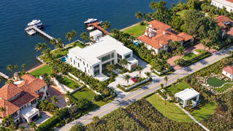 Aerial view of David MacNeil's Manalapan Property.