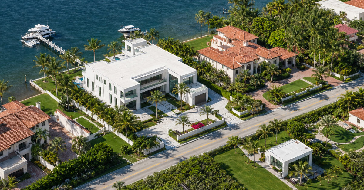 Aerial view of David MacNeil's Manalapan Property.