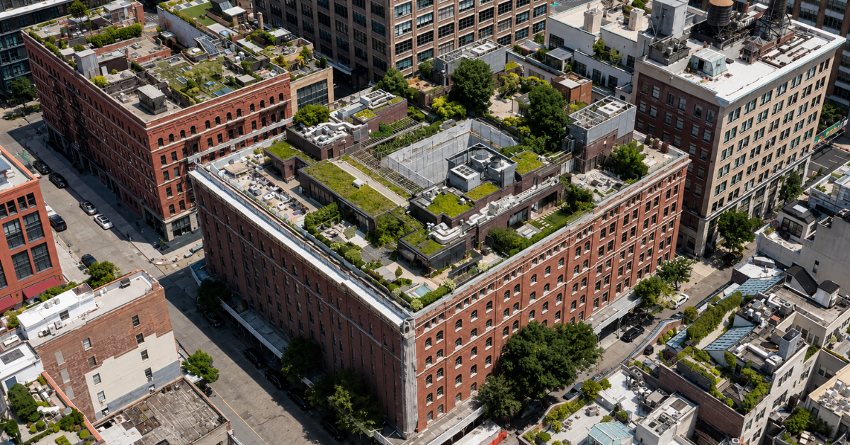 Aerial view of Justin Timberlake and Jessica Biel's former Greenwich penthouse.