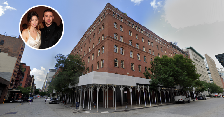 Street view of Justin Timberlake and Jessica Biel's former Greenwich penthouse.