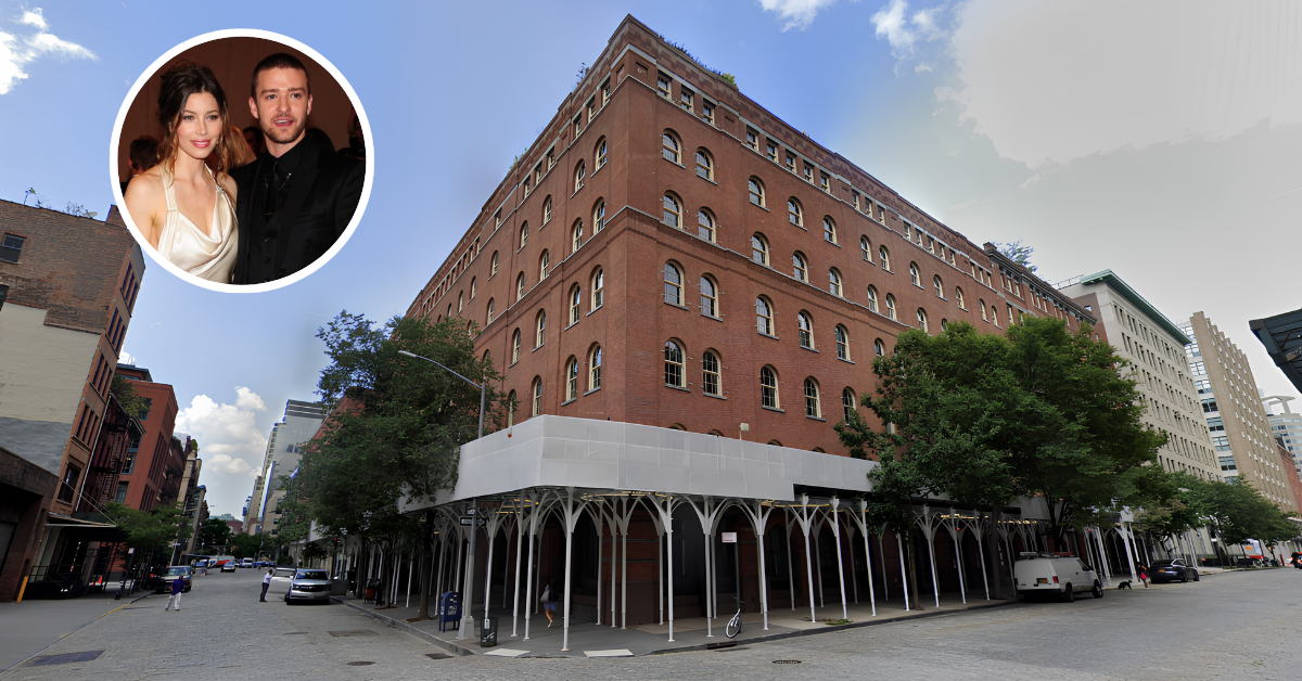Street view of Justin Timberlake and Jessica Biel's former Greenwich penthouse.