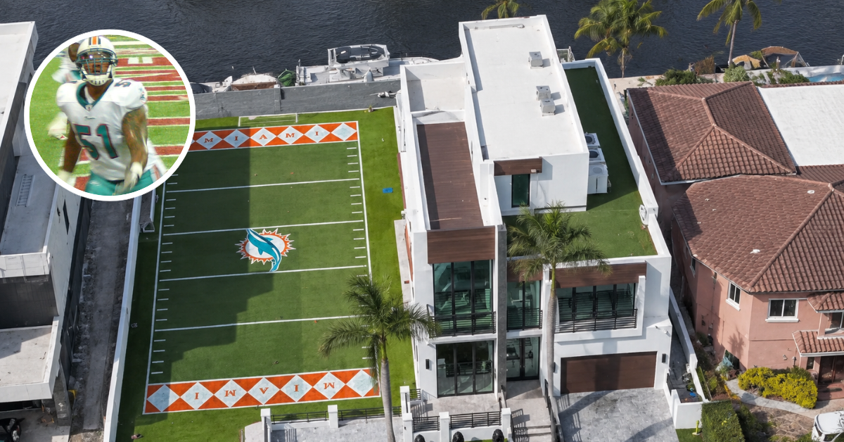 An aerial view of Mike Pouncey's Fort Lauderdale home sold for $5.45 million.