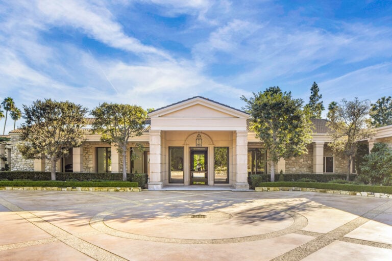 Front entrance to Johnny Carson's Former Bel Air Mansion.