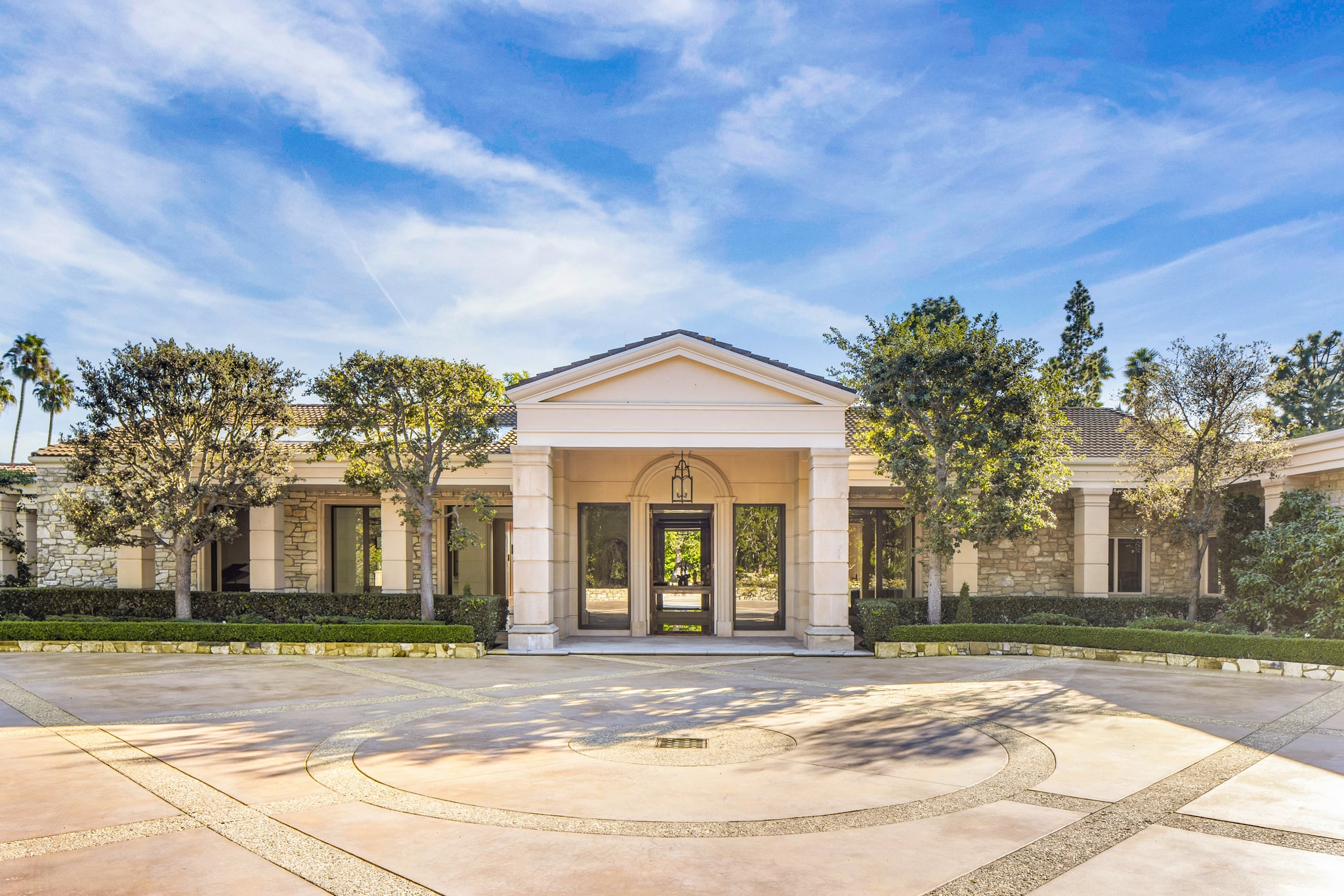 Front entrance to Johnny Carson's Former Bel Air Mansion.