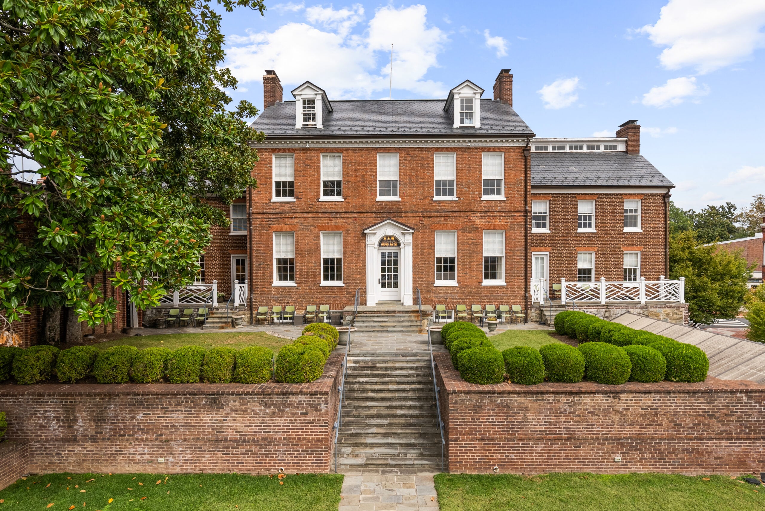 Backyard view of Halcyon House in Washington DC.