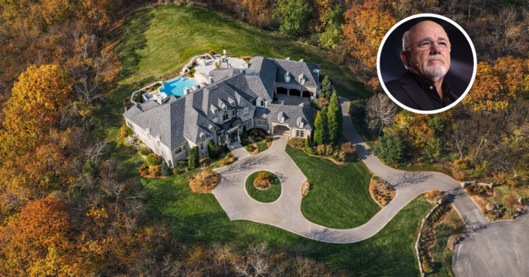 Aerial view of Dave Ramsey's former Franklin Tennessee mansion.