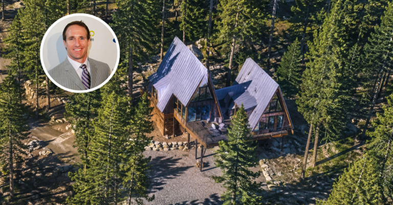 Aerial view of Drew Brees' Montana treehouse.