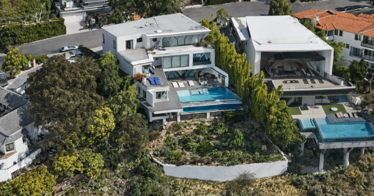Aerial of E.L. James Los Angeles Home.