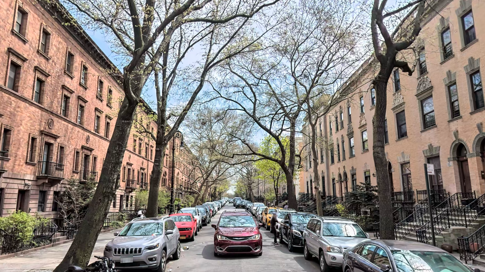 Bob Dylan's former Harlem townhouse street.