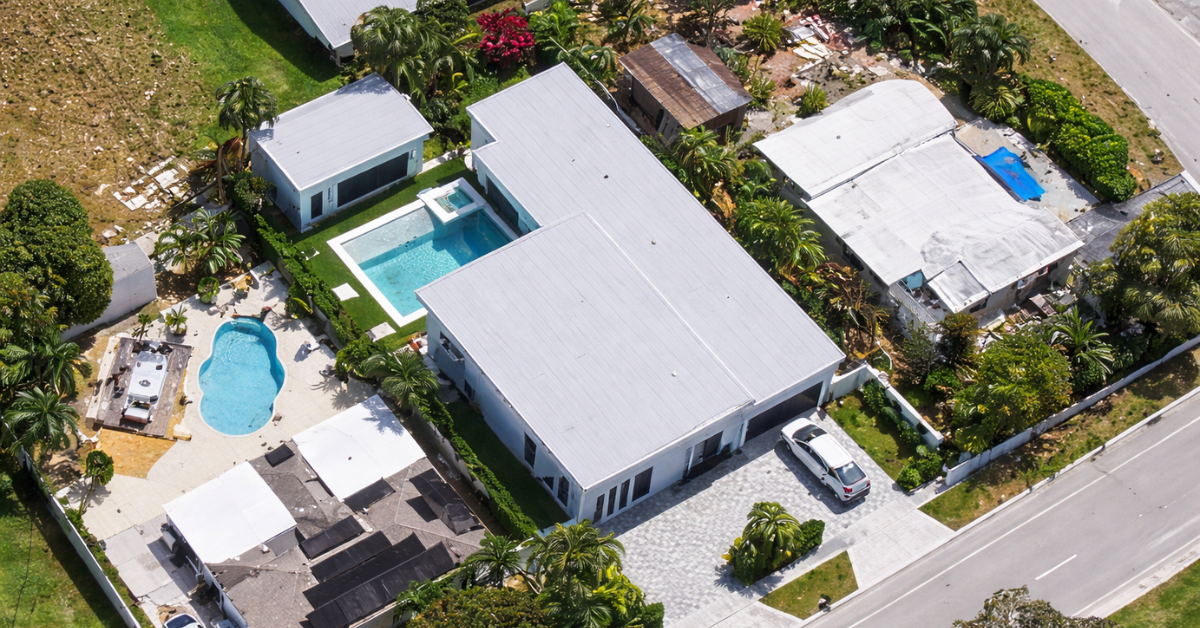 Aerial view of Tommy Paul's Florida Home.