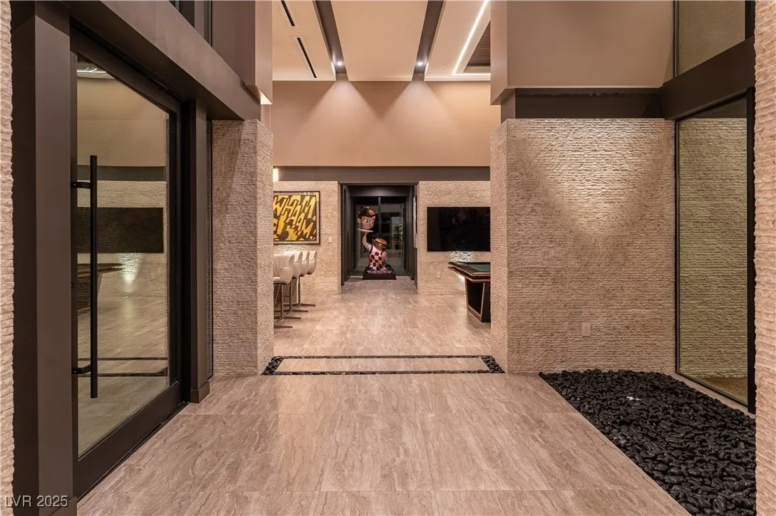 Stone Path Texture Long Oscar De La Hoya's $19.5 Million Las Vegas Mansion