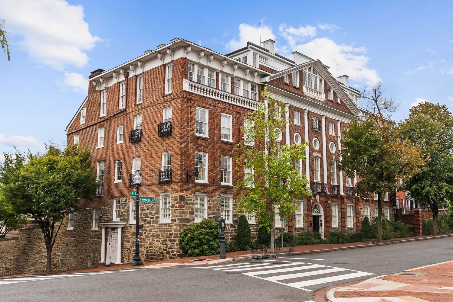 Street view of Halcyon House in Washington DC.
