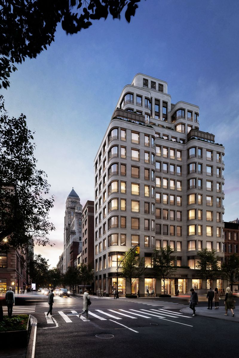 Giorgio Armani Residences on Madison Avenue at street level.