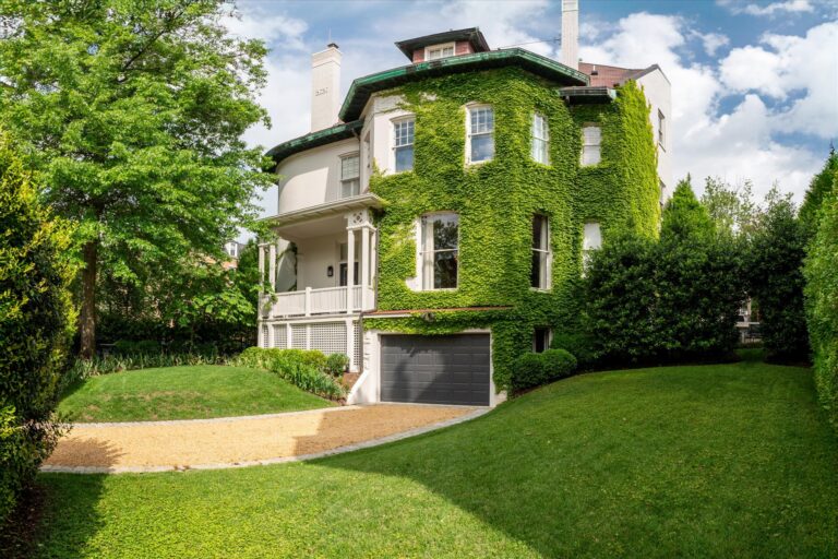 Side street view of Chris Hughes' Washington D.C. Mansion.