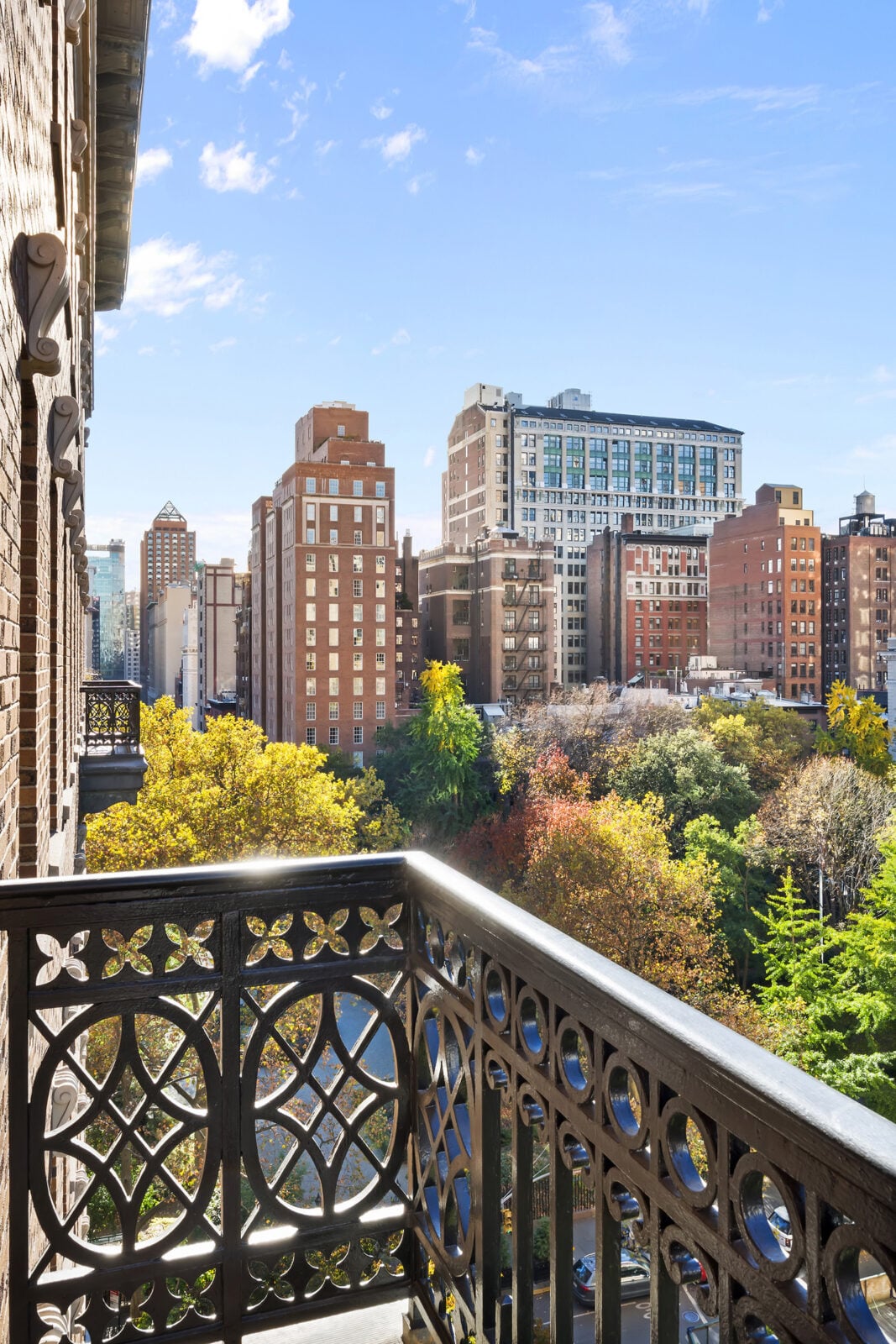 View from Uma Thurman’s former Manhattan Duplex balcony.
