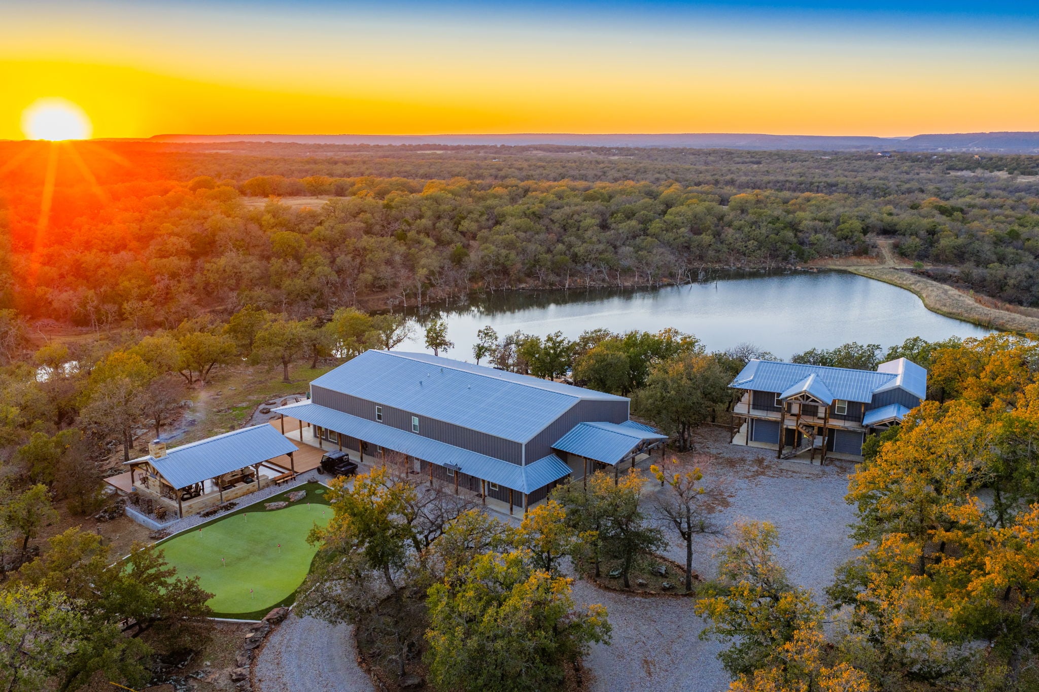 Dude Perfect Family Ranch at sunset