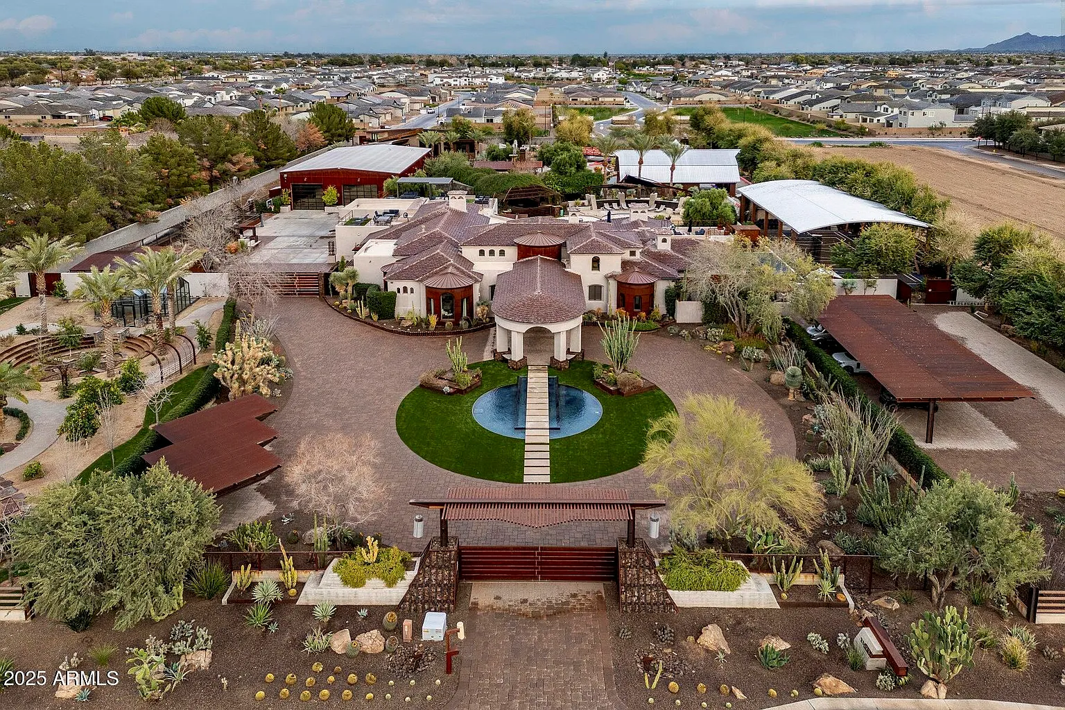 Aerial view of Andre Eithier's Former Gilbert Arizona Mansion