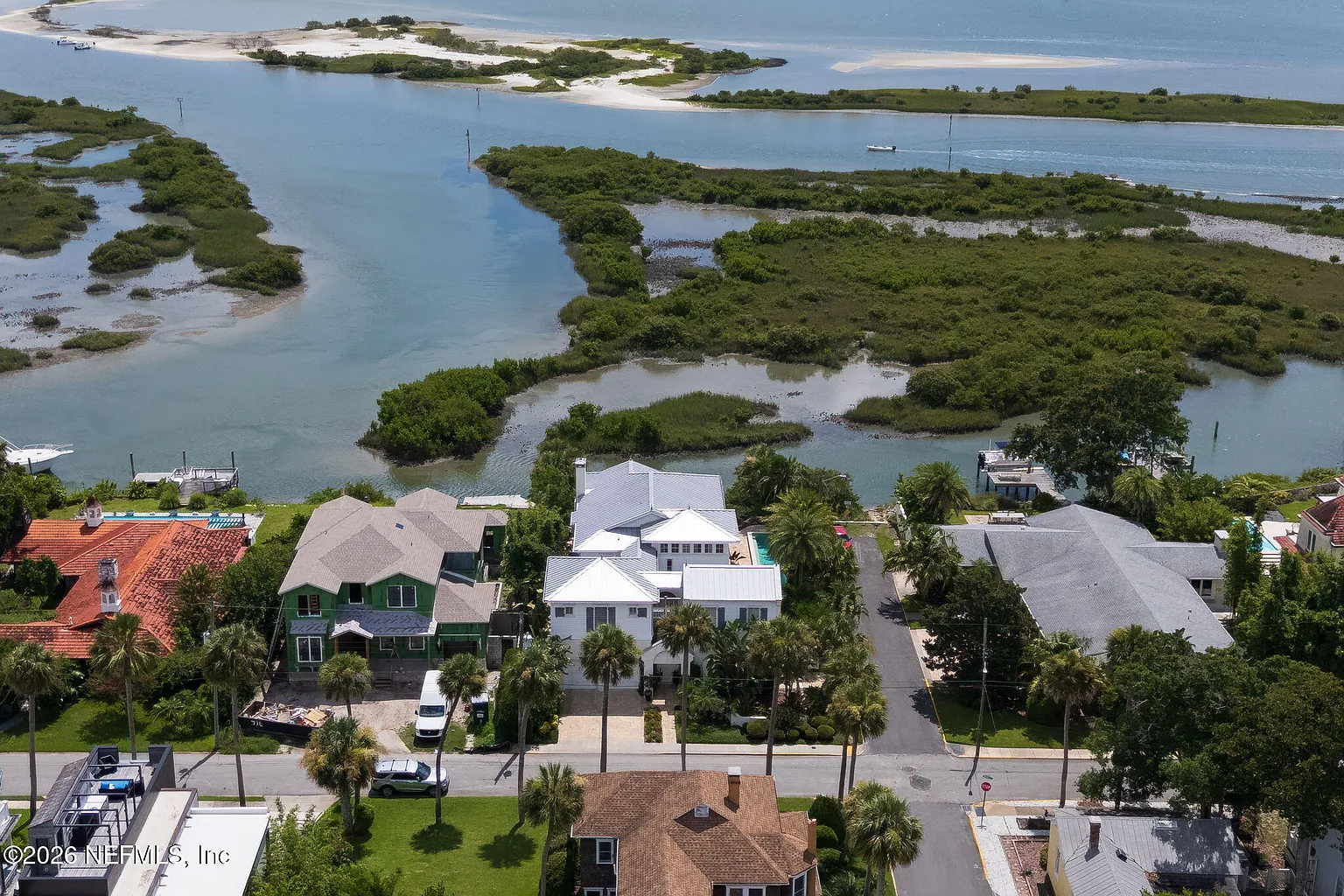 Aerial view of Hurley Haywood's Florida home.