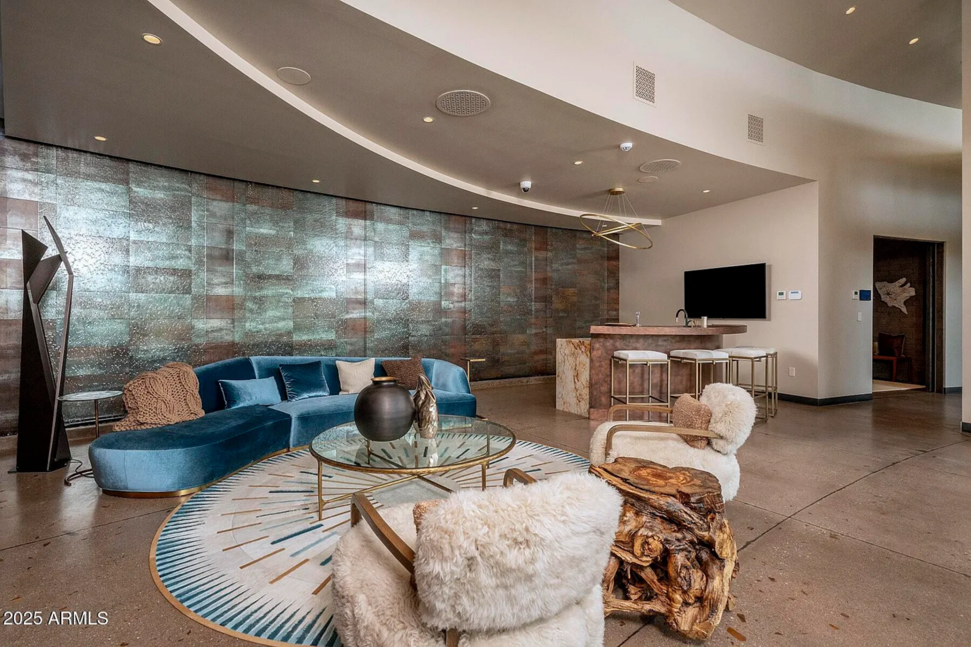 Set apart from the main residence, the 5,660-square-foot private day spa functions as a standalone wellness retreat, designed with the same level of detail and intention as the primary home.