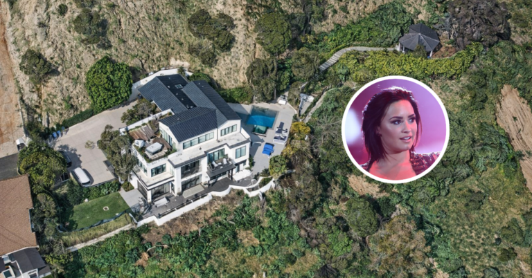 Aerial view of Demi Lovato's former Hollywood Hills home.