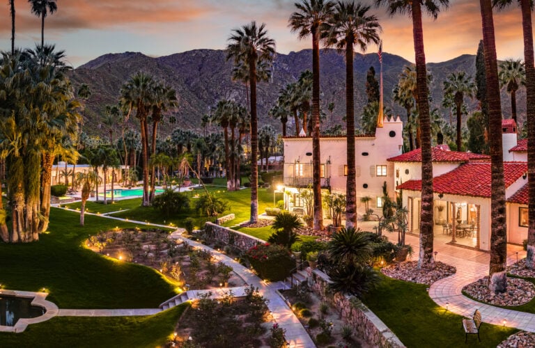 Exterior view of Cary Grant’s Palm Springs Vacation Estate